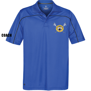 Kamloops Rattlers - Performance Velocity Sport Polo - Royal and Black(Booking Only)