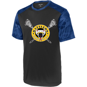 Kamloops Rattlers -  Adult/Youth Performance Short Sleeve Shooter Shirt - Black and Royal Camo (Booking Only)