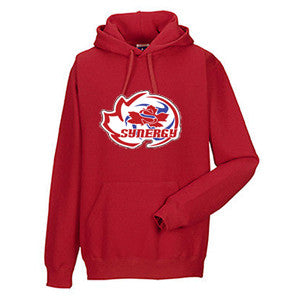 Synergy Volleyball - Russell Athletic Fleece Hooded Pullover -Red (Booking Only)